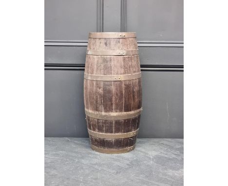 A coopered barrel stick stand, 57cm high.