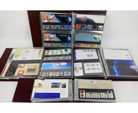 Philately - Four albums of Royal Mail Mint Stamp Presentation Packs Australian Mint Stamps, Australian first day covers and o