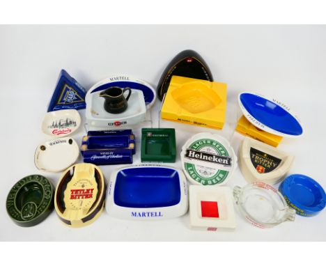 Breweriana - A collection of advertising / promotional ashtrays, predominantly ceramic to include Whitbread, Heineken, Tetley