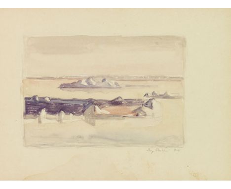 Aage Bertelsen    Billeder fra Grönland (&amp;) fra Danmark (Rückentitel). Skizzenbuch mit 129 meist signierten Aquarell- und