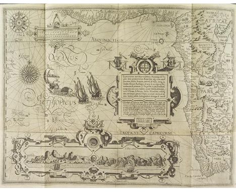 Jan Huygen van Linschoten     Navigatio ac itinerarium in orientalem sive lusitanorum Indiam .. - Descriptio totius Guineae t