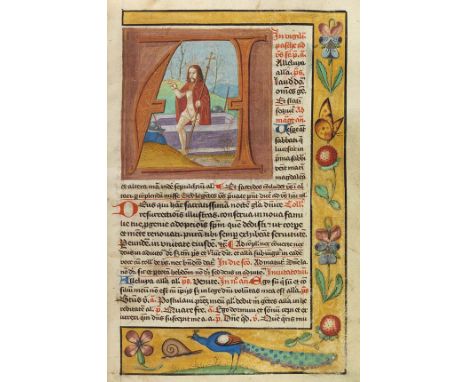 Gebetbuch   &nbsp;Lateinische Handschrift auf Pergament. Flandern/Niederrhein, um 1500. - Vollständiges und guterhaltenes Geb