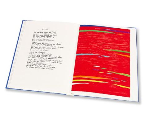 Peter Huchel     Unbewohnbar die Trauer. St. Gallen, Erker-Presse 1976.  Mit 8 schönen farbkräftigen Lithographien von Piero 