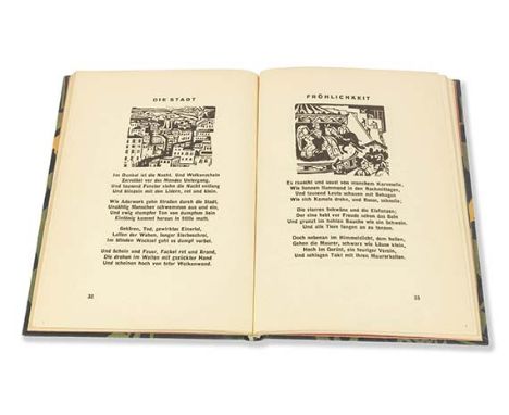 Georg Heym     Umbra vitae. Nachgelassene Gedichte. München, K. Wolff 1924.  'Das faszinierende Werk ist eines der schönsten 