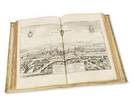 Martin Zeiller und Matthäus Merian     Topographia provinciarum Austriacarum. Hauptteil und 2 Anhänge in 1 Band. Frankfurt, [