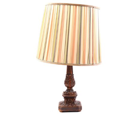 Classic table table lamp on wooden base, 78 cm high