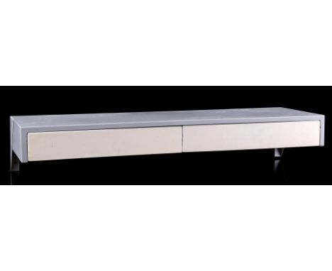 Martin Visser  (1922-2009)Minimalist metal and wooden drawer system/wall shelf, design Martin Visser for 't Spectrum, model D