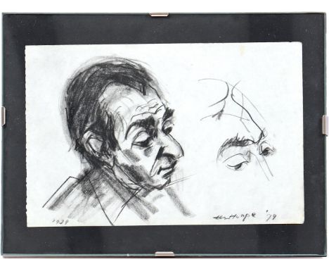 Bob ten Hoope (1920-2014)Portrait of a man, drawing dated 1979, 13.5x20.5 cm