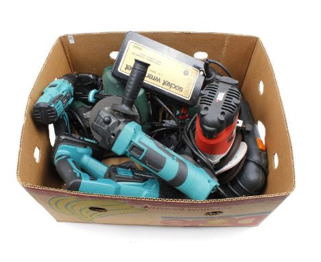 Box with various electrical tools