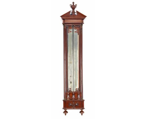 Louis Seize style baking barometer with address Jan Cilo Amsterdam. Equipped with tympanum in which vase with ears and garlan