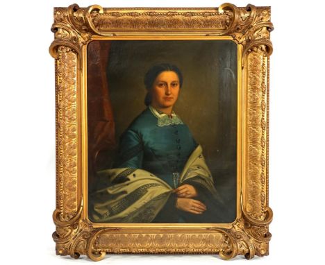 Anonymous, portrait of Maria Schimmel (1839-1913), was married to Jhr. Anne Willem Witsen baron Straalman (1819-1887). She is