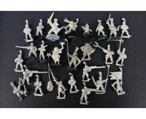 Warhammer - Games Workshop - Citadel - A group of 25 loose unpainted Warhammer Empire metal figures, including Imperial Reiks
