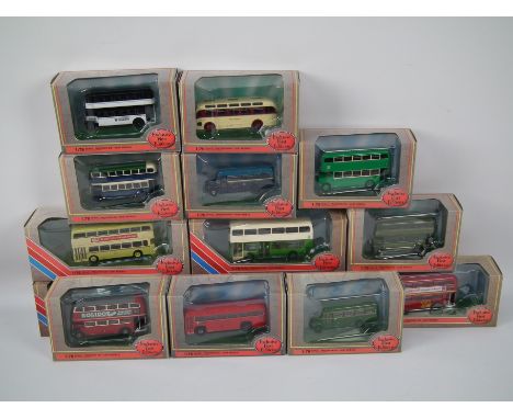 Exclusive First Editions - fourteen 1.76 scale EFE Diecast Model Buses to include AEC Regent V Orion Mersey Side P.T.E. 19709