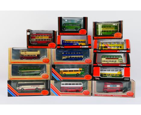 EFE - Corgi Original Omnibus - 15 boxed diecast 1:76 scale model buses from EFE and Corgi OO. Lot includes EFE #36501A Routem