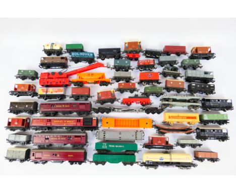 Tri-ang - Hornby - A collection of OO gauge rolling stock including open wagons, Royal Mail coaches, hopper wagons, tank wago