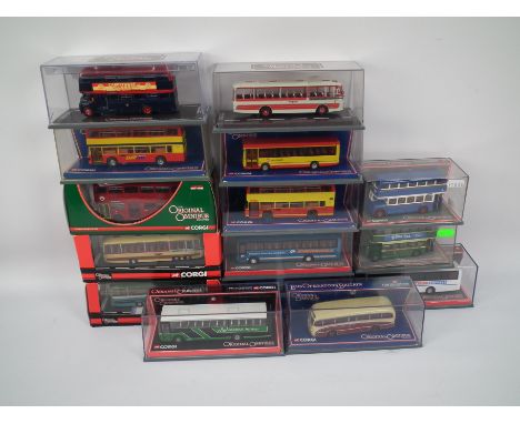 Corgi - The Originals Omnibus - fifteen 1.76 scale Diecast Models Buses/Coaches to include OM45118 MCW Metrobus MK1 DD-London