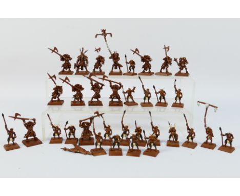 Warhammer - Games Workshop - Citadel - A group of over 30 painted Warhammer Chaos Beastmen metal figures. Lot includes Ungors