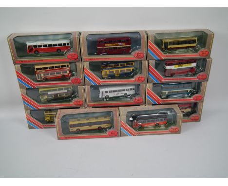 Exclusive First Editions - Fourteen 1.76 Scale EFE Diecast Model Buses/Coaches to include G.M. Fleetline Lancashire United 29