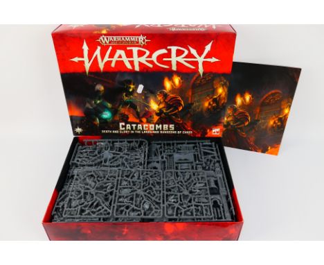 Warhammer - A boxed Warhammer Age of Sigmar 'Warcry - Catacombs'. The set has been opened but it does appear to be in Mint co