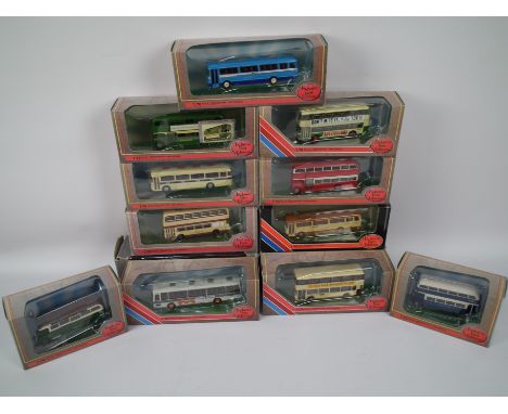 Exclusive First Editions - thirteen 1.76 scale EFE Diecast models buses to include Plaxton Panorama Elite Wallace Arnold 1571