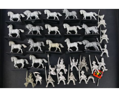 Warhammer - Games Workshop - Citadel - A group of 15 loose unpainted Warhammer Empire metal mounted figures, together with 17