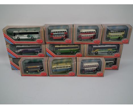 Exclusive First Editions - thirteen 1.76 scale EFE Diecast Models Buses to include Guy Arab II Utility Bus Stockport Corporat