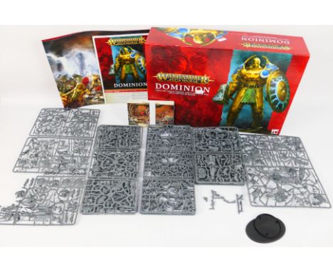 Warhammer - Games Workshop - A boxed Warhammer Age of Sigmar 'Dominion' set. The set has been opened, and contains a quantity