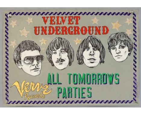 Velvet Underground - All Tomorrows Parties Verve Records - Original hand painted artwork by John Judkins, signed &amp; dated 