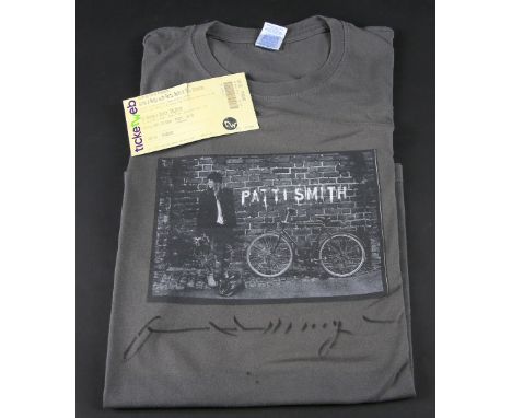 Patti Smith - Signed original tour T Shirt with ticket from 2013 (2).   