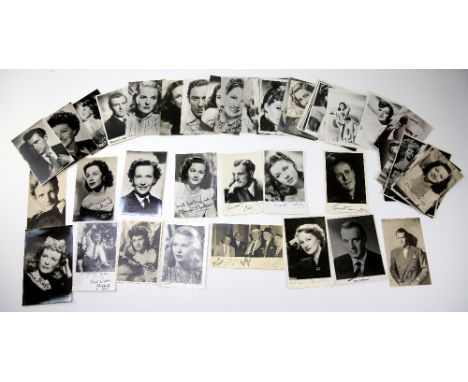 Vintage film Memorabilia - 40+ vintage postcards, some with original signatures including Jane Welsh, Eric Portman, Trevor Ho