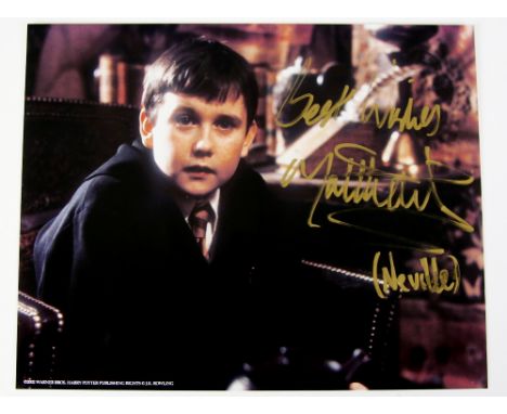 Harry Potter - Promotional photograph signed by Matthew Lewis who played Neville Longbottom, 8 x 10 inches.Provenance: Consig