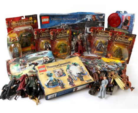 Collection of Pirates of the Caribbean, Indiana Jones, X-Men and Dr Who related Lego and figures, some boxed. (qty).   