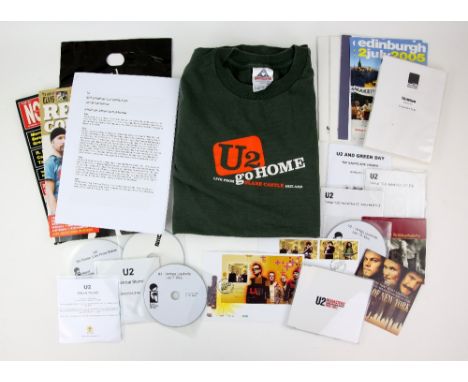 U2 - Promotional items including Milan Live 2.11.06 ten song promo DVD as came with U218. Large brand new U2 Go Home T-Shirt,