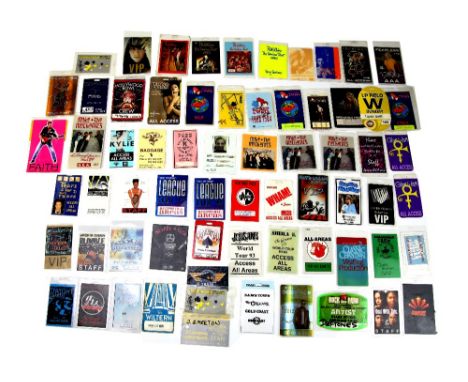 67 Music Backstage Passes for bands, artists &amp; events including Prince, Wham, George Michael, Phil Collins, Diana Ross, T