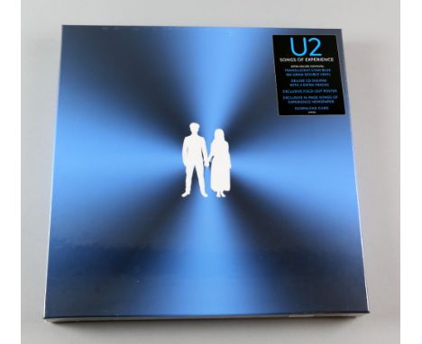 U2 ’Songs Of Experience’ Sealed Extra Deluxe including Cyan double vinyl, CD with four extra tracks,, 16 page newspaper, post