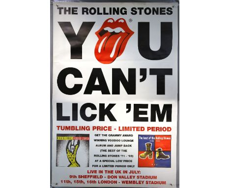 The Rolling Stones Can't Lick 'Em - Original Promo poster, rolled, 40 x 60 inches .   