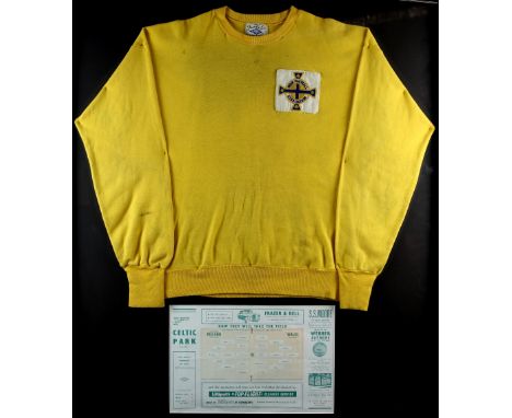 Robert James Bobby Irvine (1942) Northern Irish former Goalkeeper who played for Stoke City. A match worn Yellow Northern Ire
