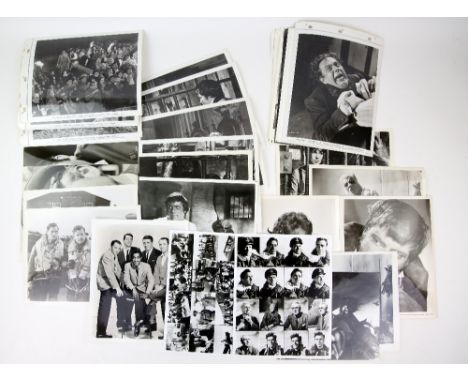 40 Approx vintage black &amp; white film stills including Hammer's The Curse of The Werewolf, Ocean's 11, Kelly's Heroes, Rea