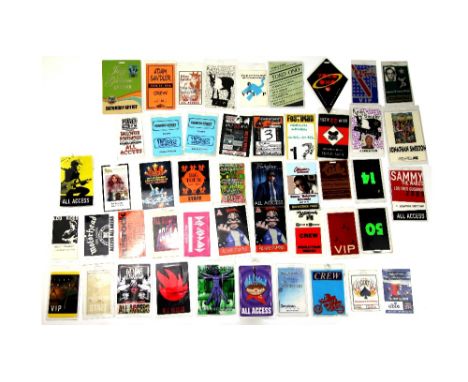 48 Music Backstage Passes for bands, artists &amp; events including The Who, Yoko Ono, Supertramp, Adam Sandler, Marilyn Mans