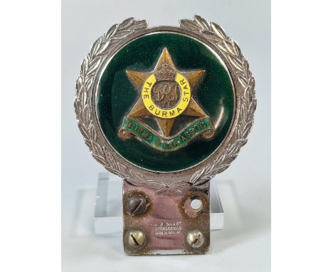 The Burma Star Association enamel car badge by J.R. Gaunt, Birmingham (B.P. 21% + VAT) 