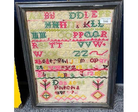 Early 20th century tapestry sampler. 41x31cm approx.  Framed and glazed. (B.P. 21% + VAT) 