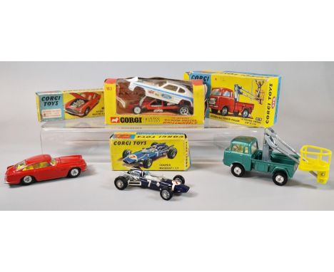 Collection of vintage Corgi toys diecast model vehicles to include: 156 Cooper Maserati F/1, 218 Aston Martin DB4, Hydraulic 