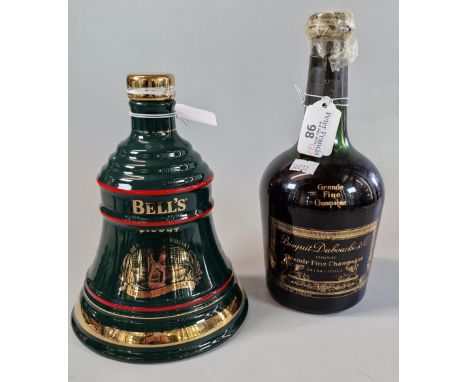 Bottle of Bisquit Dubouche &amp; Co Cognac Grande Fine Champagne, together with a Bell's Finest Old Scotch Whisky Christmas d