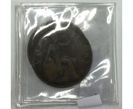 A 1918 H Penny and a 1918 K N Penny