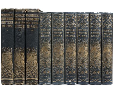 Morris (F. O.). A History of British Birds, 6 volumes, 2nd edition, 1870, 365 hand-coloured plates, a few light spots, origin