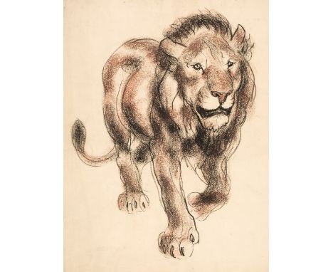 * Rogers (Franklyn, 20th century). Large animal studies, early 20th century, 11 black and red chalk on wove paper, large scal