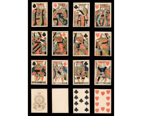 * English playing cards. Standard pattern type I, Samuel &amp; Joseph Fuller, circa 1830, a complete deck of 52 stencil colou