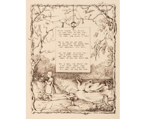 Manuscript. Illustrated Ballads &amp; Poems, by Frederica Rouse Boughton, 1858, ff.31, sepia ink manuscript, lavishly illustr