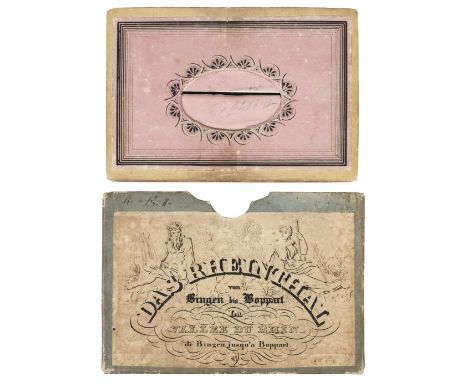 * Rhine Peepshow. Das Rheinthal von Bingen bis Boppart la Vallee du Rhin de Bingen jusqu'a Boppart, circa 1830, fifteen hand-