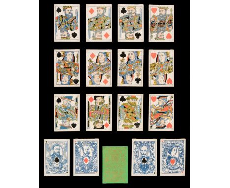 * English playing cards. International Playing Cards, Thomas De La Rue, 1874, the complete deck of letterpress playing cards 